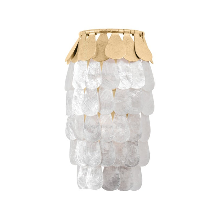 Corbett Lighting Two Light Wall Sconce from the Coralie collection in Vintage Gold Leaf finish