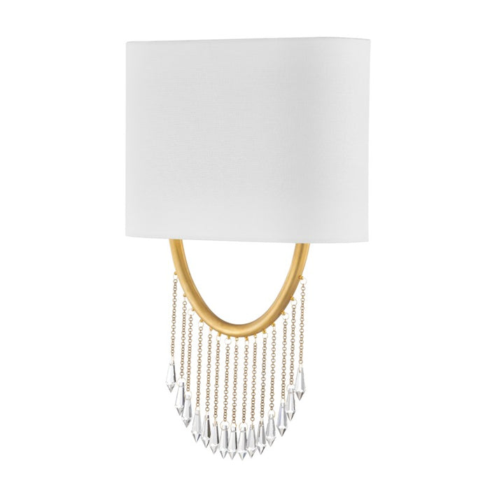 Corbett Lighting Two Light Wall Sconce from the Francesca collection in Vintage Brass finish