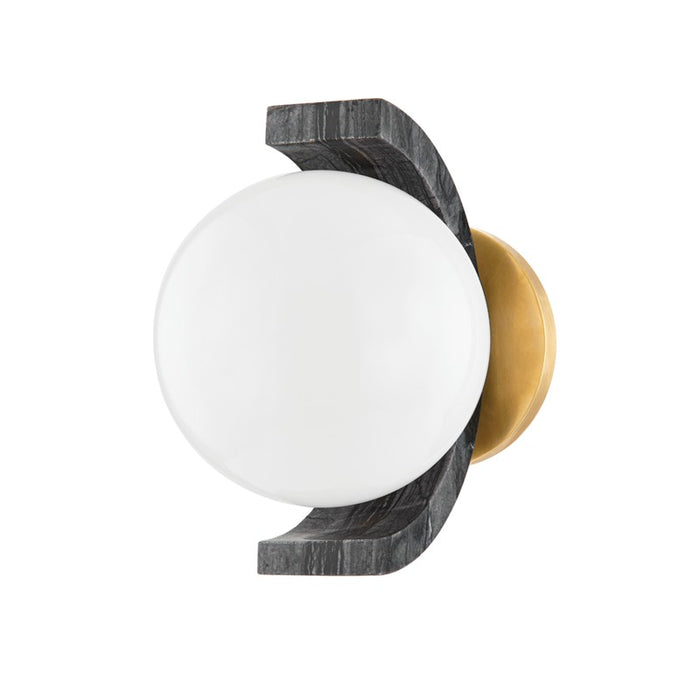 Corbett Lighting One Light Wall Sconce from the Zurich collection in Vintage Brass finish