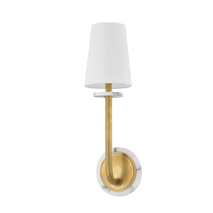 Corbett Lighting One Light Wall Sconce from the Avesta collection in Vintage Brass finish