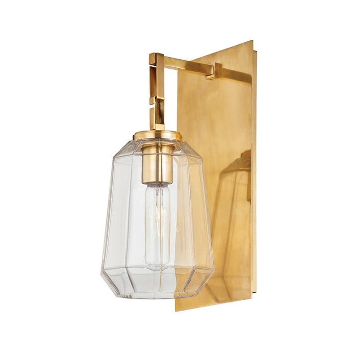 Corbett Lighting One Light Wall Sconce from the Copenhagen collection in Vintage Brass finish