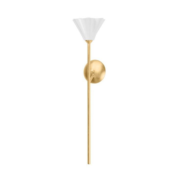 Corbett Lighting One Light Wall Sconce from the Julieta collection in Vintage Gold Leaf finish