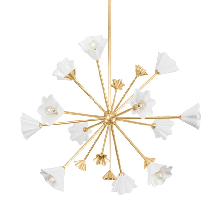 Corbett Lighting 12 Light Chandelier from the Julieta collection in Vintage Gold Leaf finish