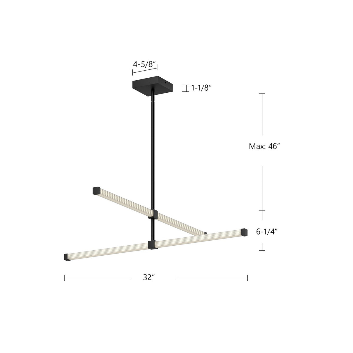 Kuzco Lighting - CH23532-BK - LED Chandelier - Blade - Black
