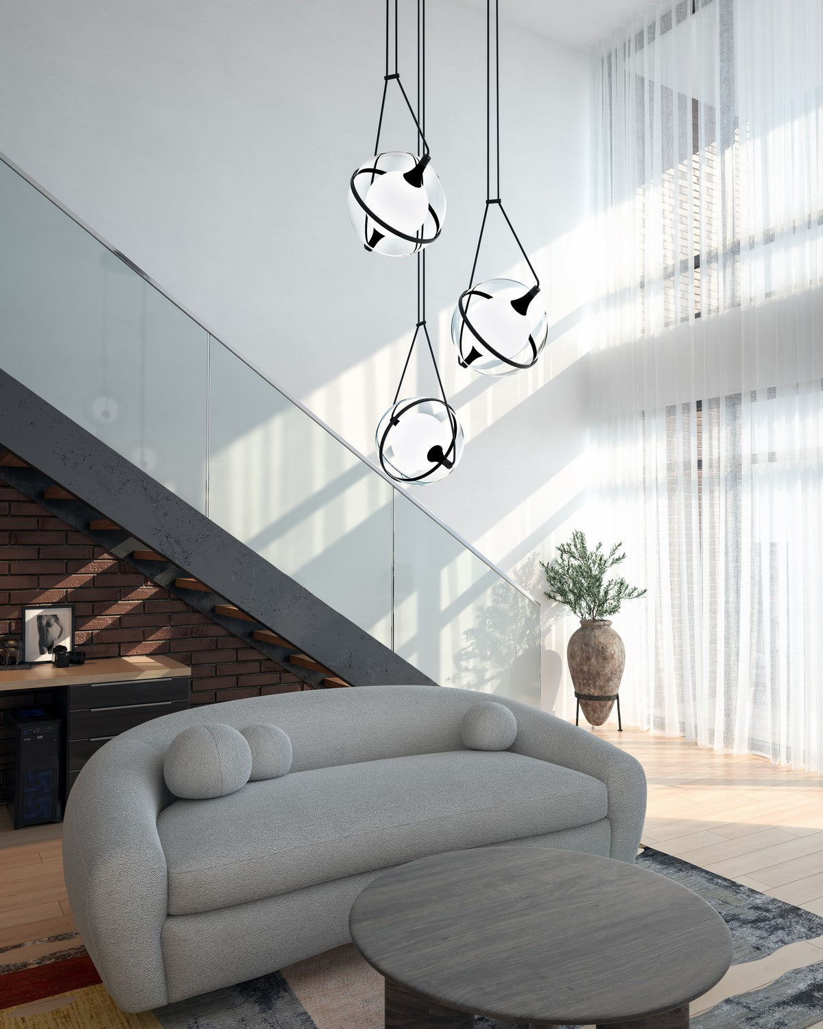 Kuzco Lighting - CH76728-BK - LED Chandelier - Aries - Black