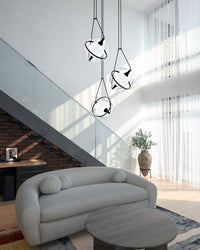 Kuzco Lighting - CH76728-BK - LED Chandelier - Aries - Black