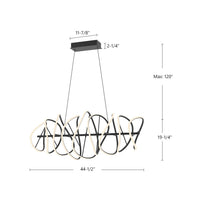 Kuzco Lighting - CH96442-BK - LED Chandelier - Collide - Black