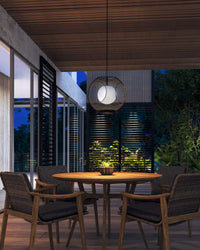 Kuzco Lighting - EP56913-BK/OP - One Light Exterior Pendant - Kona - Black/Opal Glass