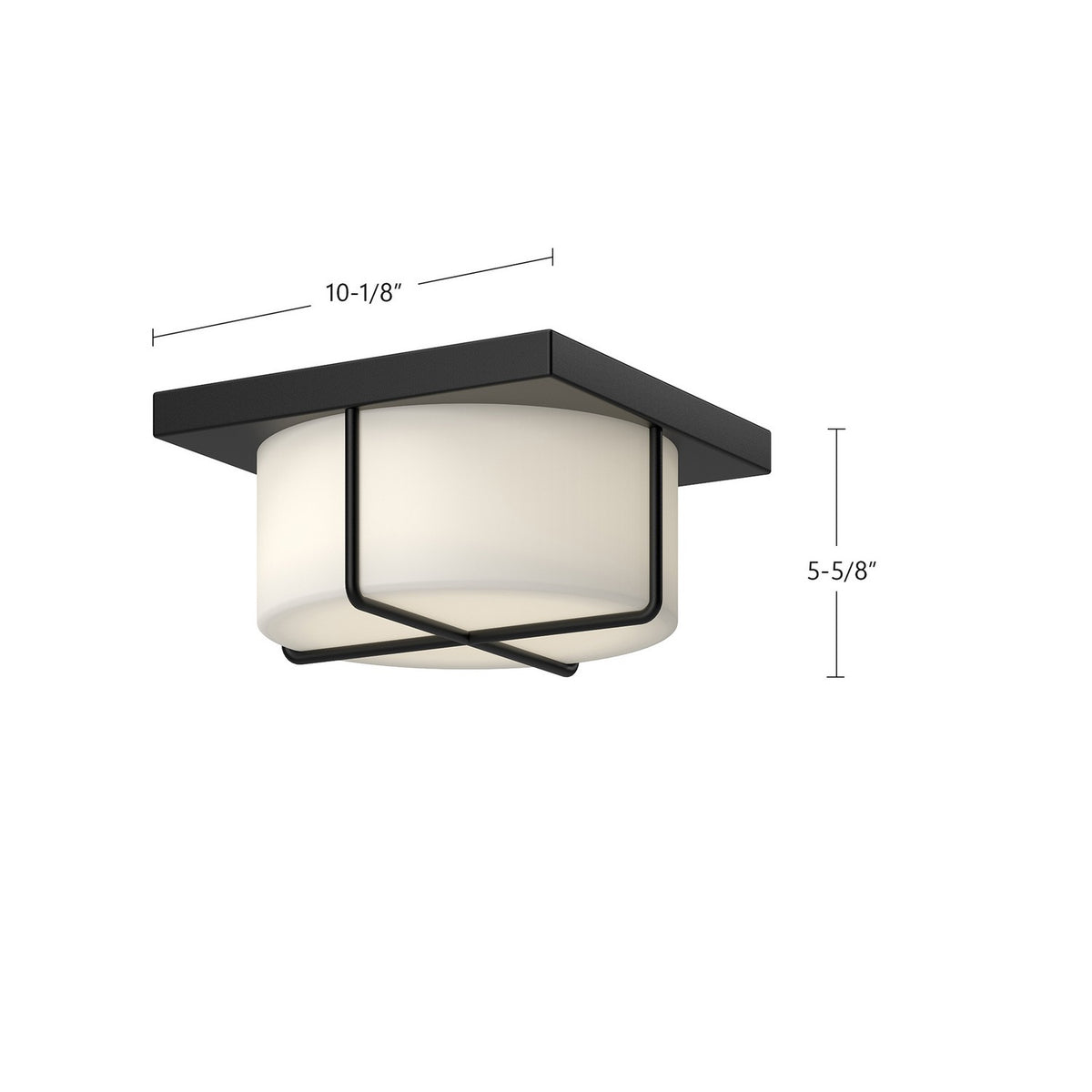 Kuzco Lighting - FM45910-BK/OP - LED Flush Mount - Reglao - Black/Opal Glass