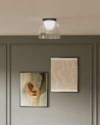 Kuzco Lighting - FM52508-BK/CL - LED Flush Mount - Cedar - Black/Clear