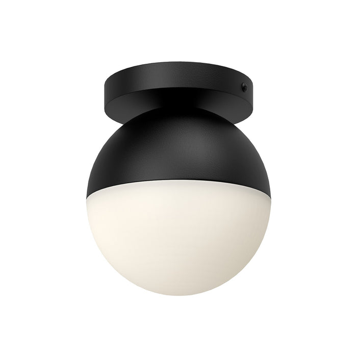 Kuzco Lighting One Light Flush Mount from the Monae collection in Black/Opal Glass|Brushed Gold/Opal Glass finish