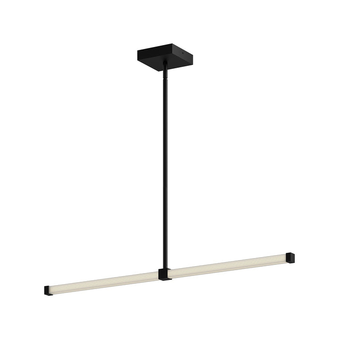 Kuzco Lighting LED Linear Pendant from the Blade collection in Black|Brushed Gold finish