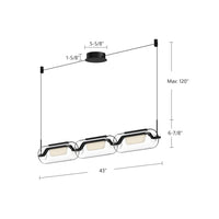 Kuzco Lighting - LP28543-BK - LED Linear Pendant - Hilo - Black