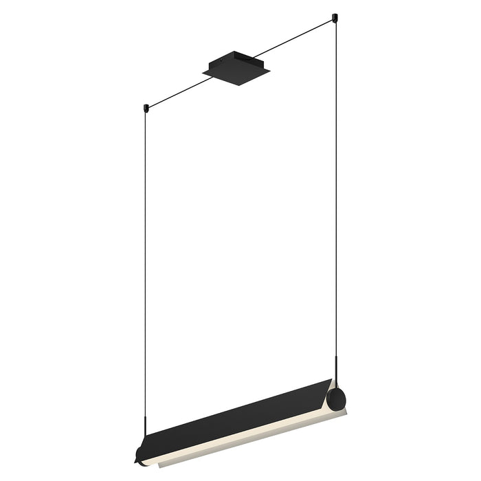 Kuzco Lighting LED Linear Pendant from the Phoenix collection in Black/White finish