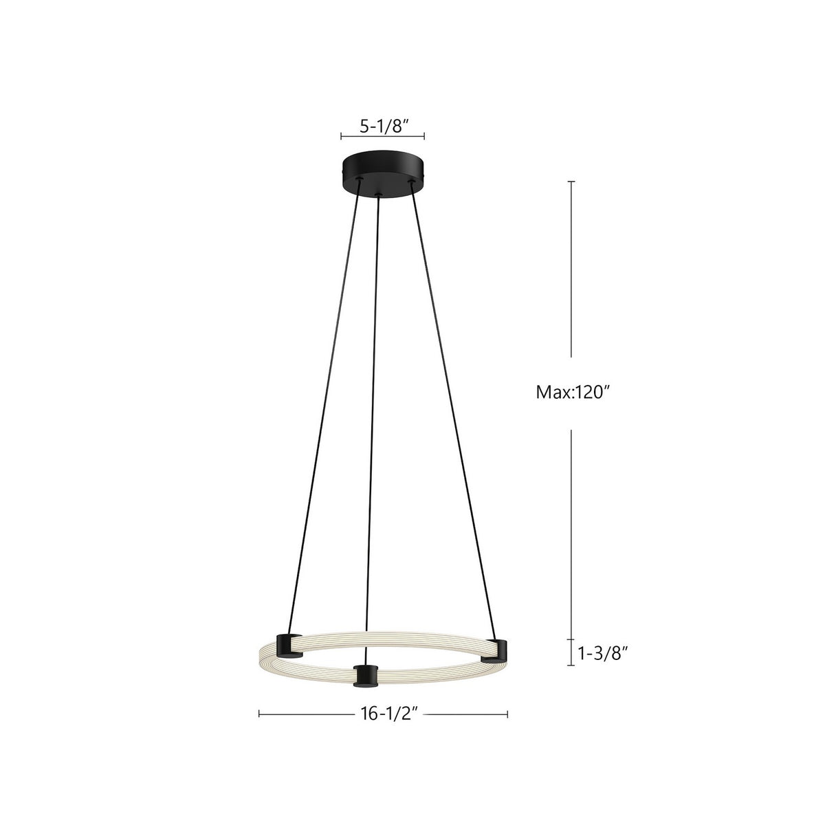 Kuzco Lighting - PD24716-BK - LED Pendant - Bruni - Black