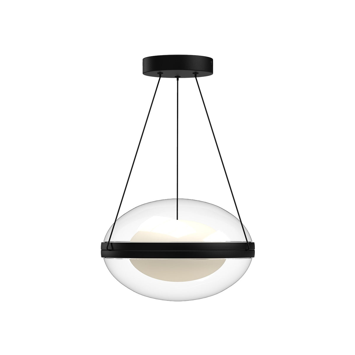 Kuzco Lighting - PD76312-BK/OP - LED Pendant - Virgo - Black/Opal Glass