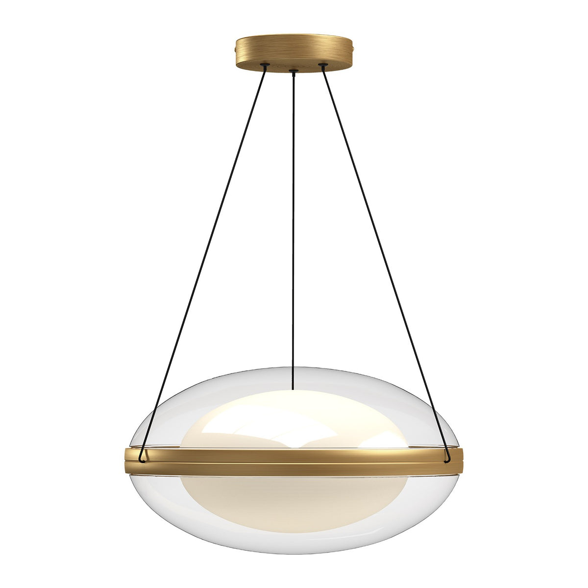 Kuzco Lighting - PD76316-BG/OP - LED Pendant - Virgo - Brushed Gold/Opal Glass