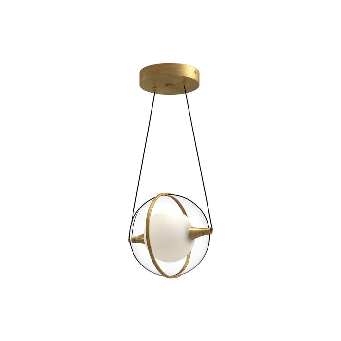 Kuzco Lighting LED Pendant from the Aries collection in Black|Brushed Gold|Chrome finish