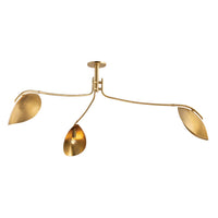 Hudson Valley - 1753-AGB - Three Light Semi Flush Mount - Avondale - Aged Brass