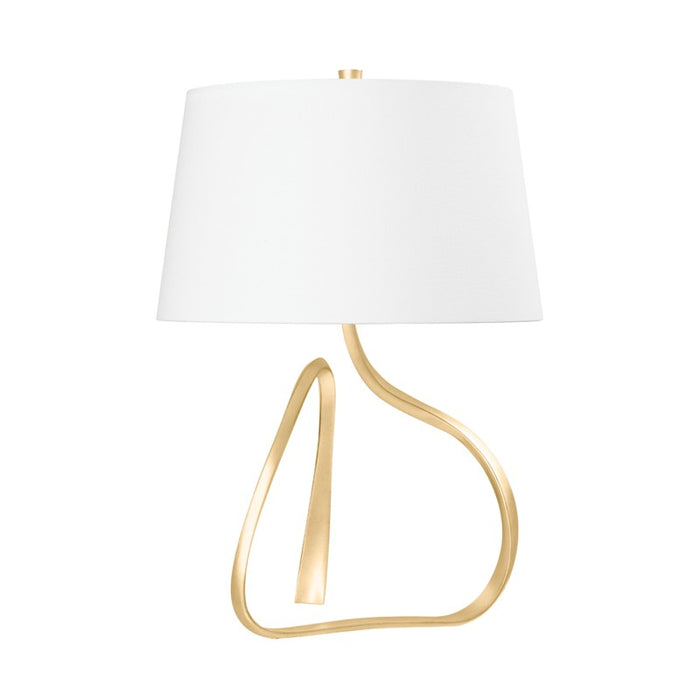 Hudson Valley One Light Table Lamp from the Tharold collection in Vintage Gold Leaf finish