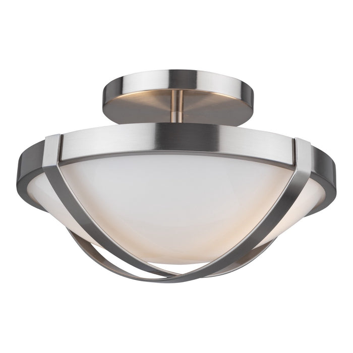 Artcraft Two Light Flush Mount from the Cara collection in Brushed Nickel finish