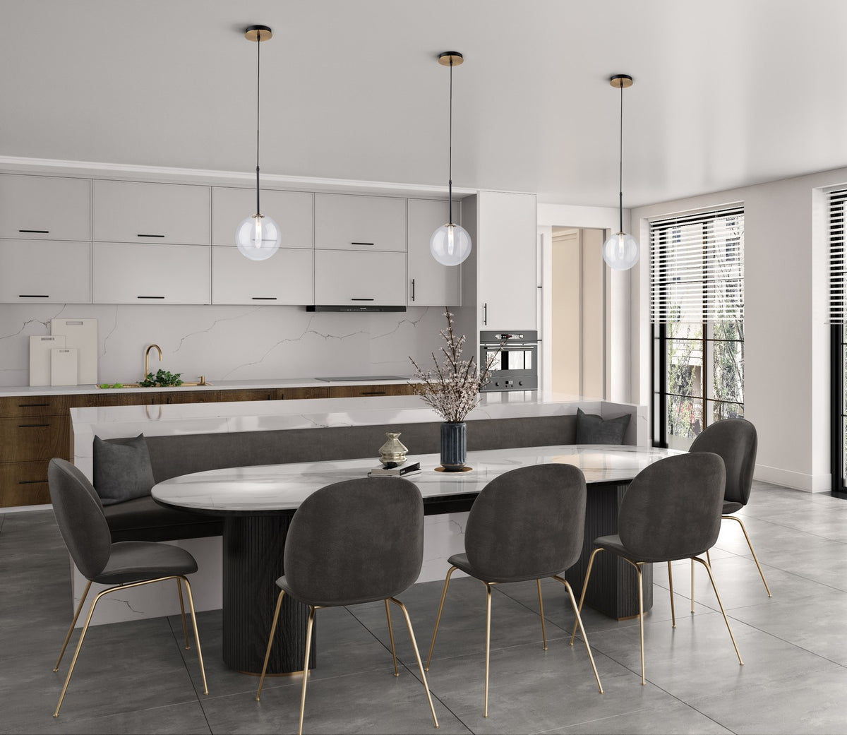 Artcraft - AC11761VB - One Light Pendant - Aurelia - Matte Black & Brass