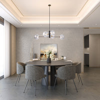 Artcraft - AC11766VB - Six Light Chandelier - Aurelia - Matte Black & Brass