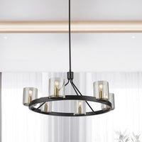 Artcraft - AC11826BB - Six Light Chandelier - Salinas - Black and Brass