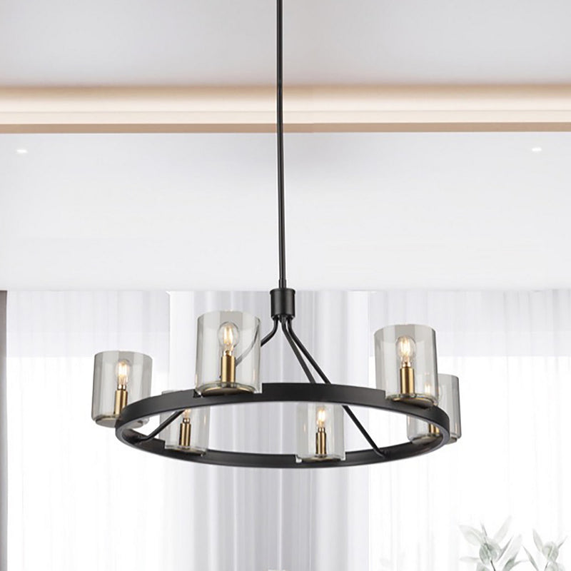 Artcraft - AC11826BB - Six Light Chandelier - Salinas - Black and Brass