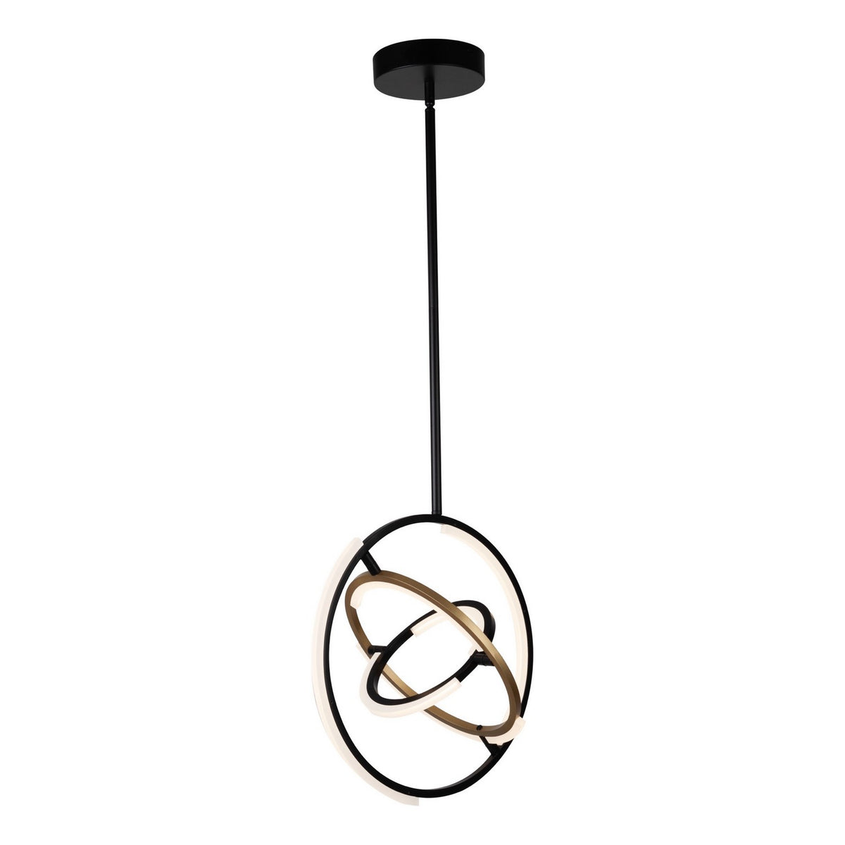 Artcraft - AC6740BB - LED Pendant - Trilogy - Black & Brass