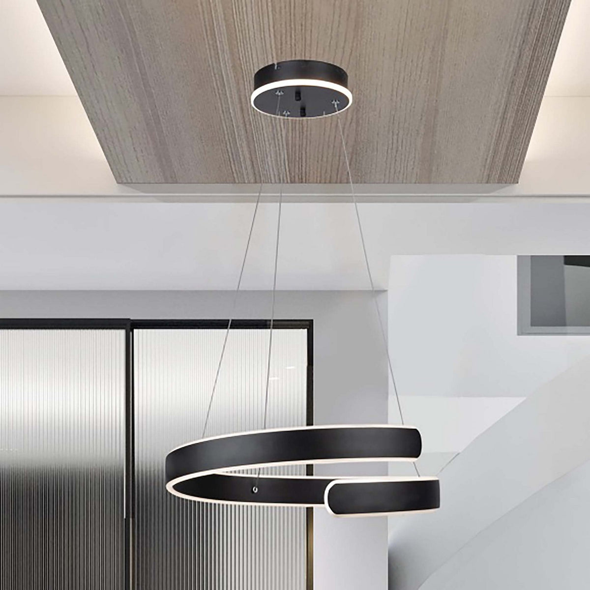 Artcraft - AC7619BK - LED Chandelier - Sirius - Black