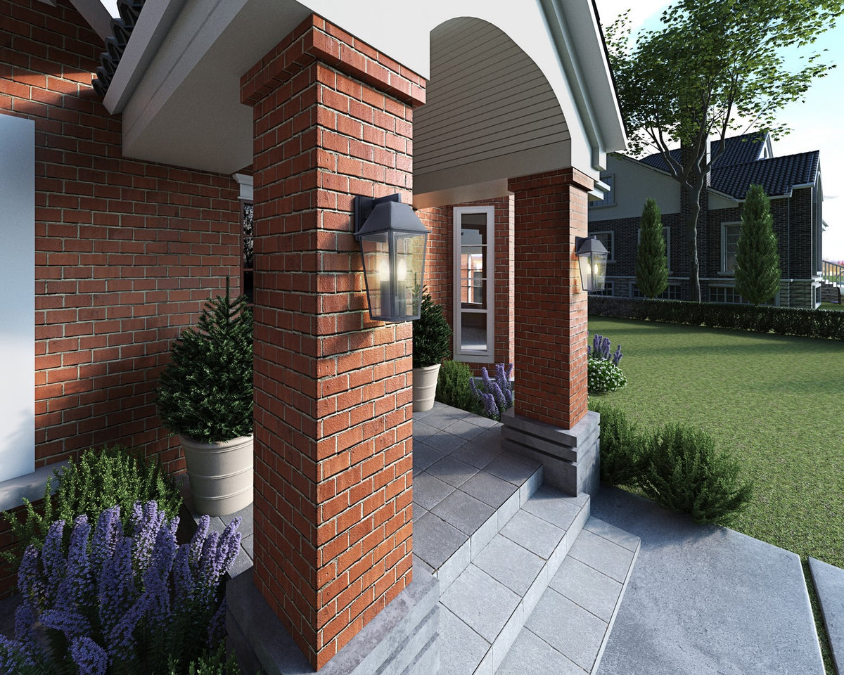 Artcraft - AC8802BK - Two Light Outdoor Wall Mount - Winchester - Black