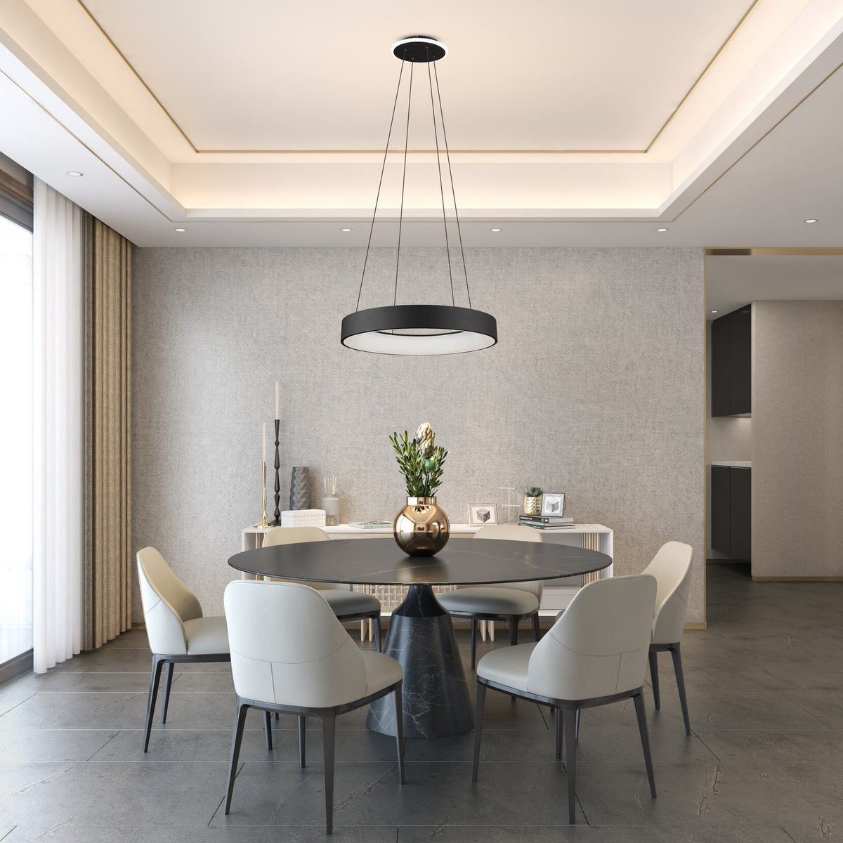Artcraft - BT2011BK - LED Chandelier - Lazio - Black