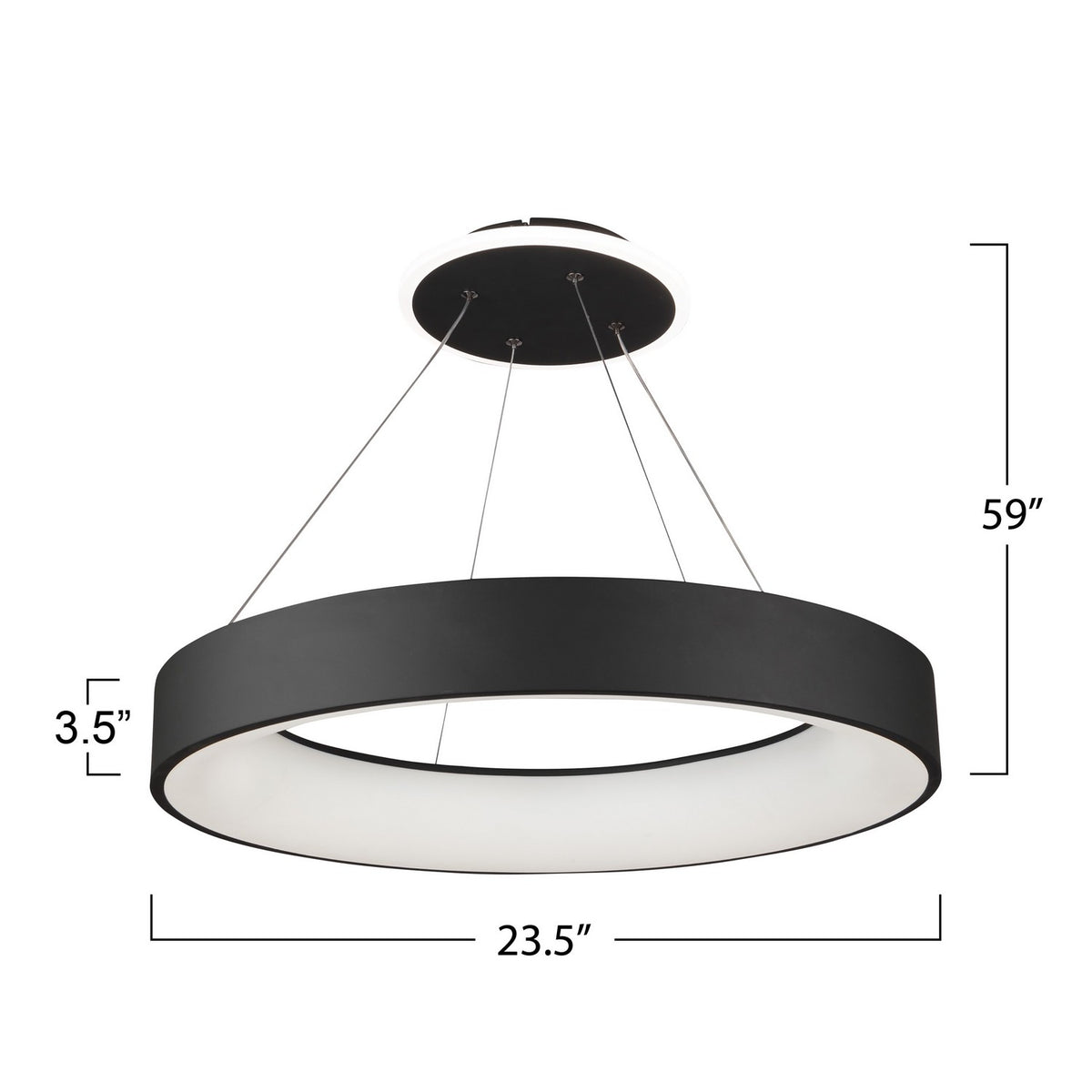 Artcraft - BT2011BK - LED Chandelier - Lazio - Black