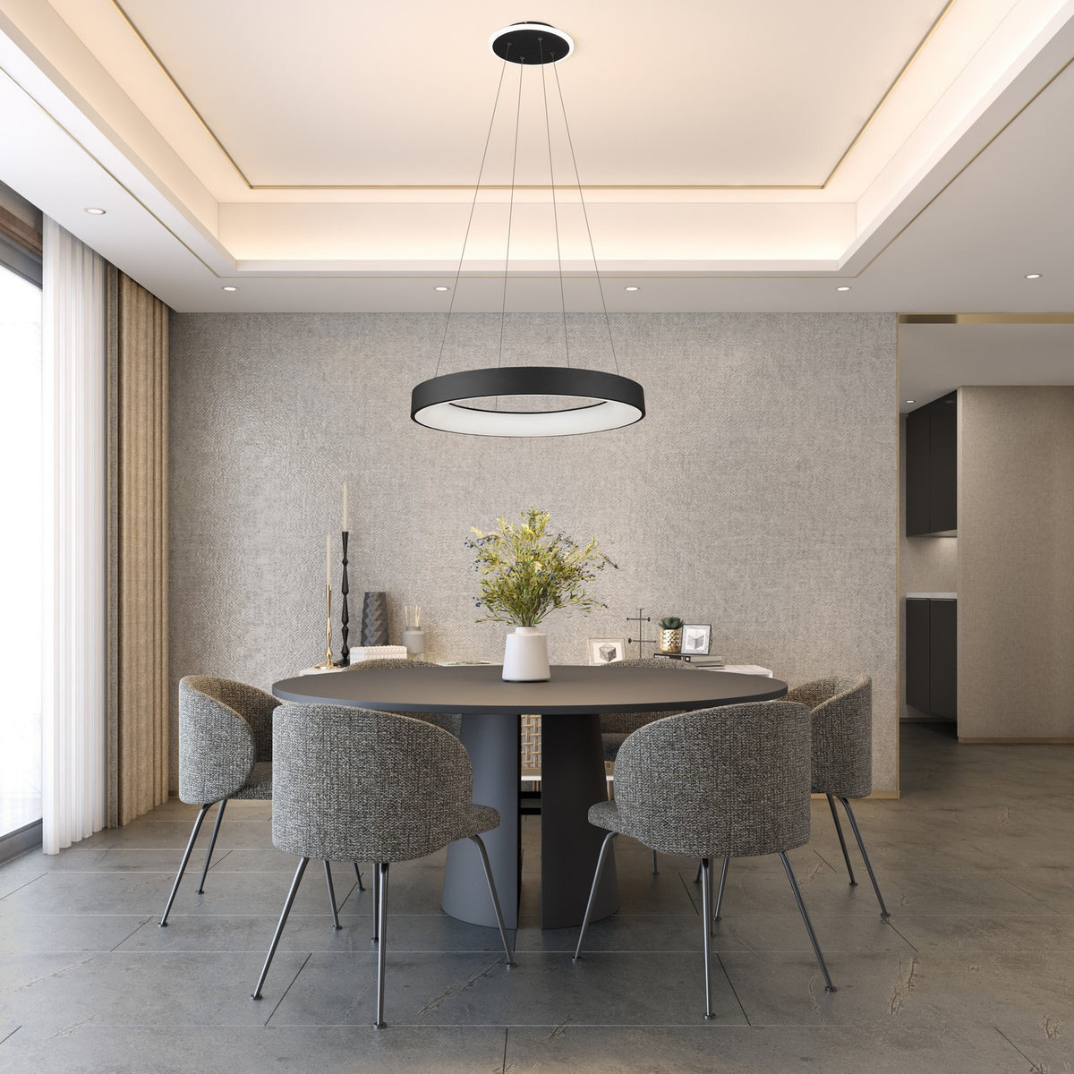 Artcraft - BT2012BK - LED Chandelier - Lazio - Black