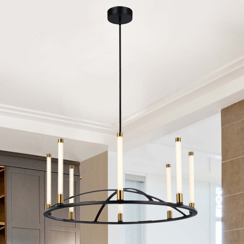 Artcraft - SC13088BB - LED Chandelier - Infiniti - Matte Black & Brass