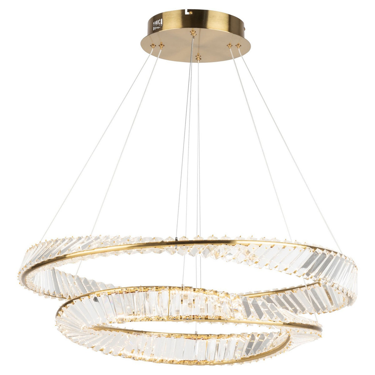 Artcraft LED Chandelier from the Stella collection in Brushed Brass finish