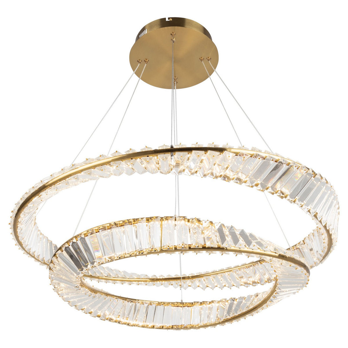 Artcraft LED Chandelier from the Stella collection in Brushed Brass finish