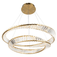 Artcraft LED Chandelier from the Stella collection in Brushed Brass finish
