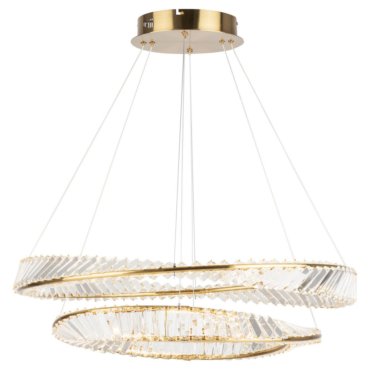 Artcraft LED Chandelier from the Stella collection in Brushed Brass finish