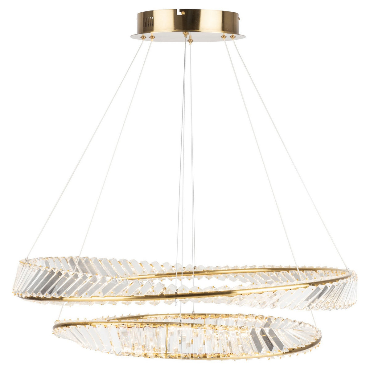 Artcraft LED Chandelier from the Stella collection in Brushed Brass finish