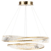 Artcraft LED Chandelier from the Stella collection in Brushed Brass finish