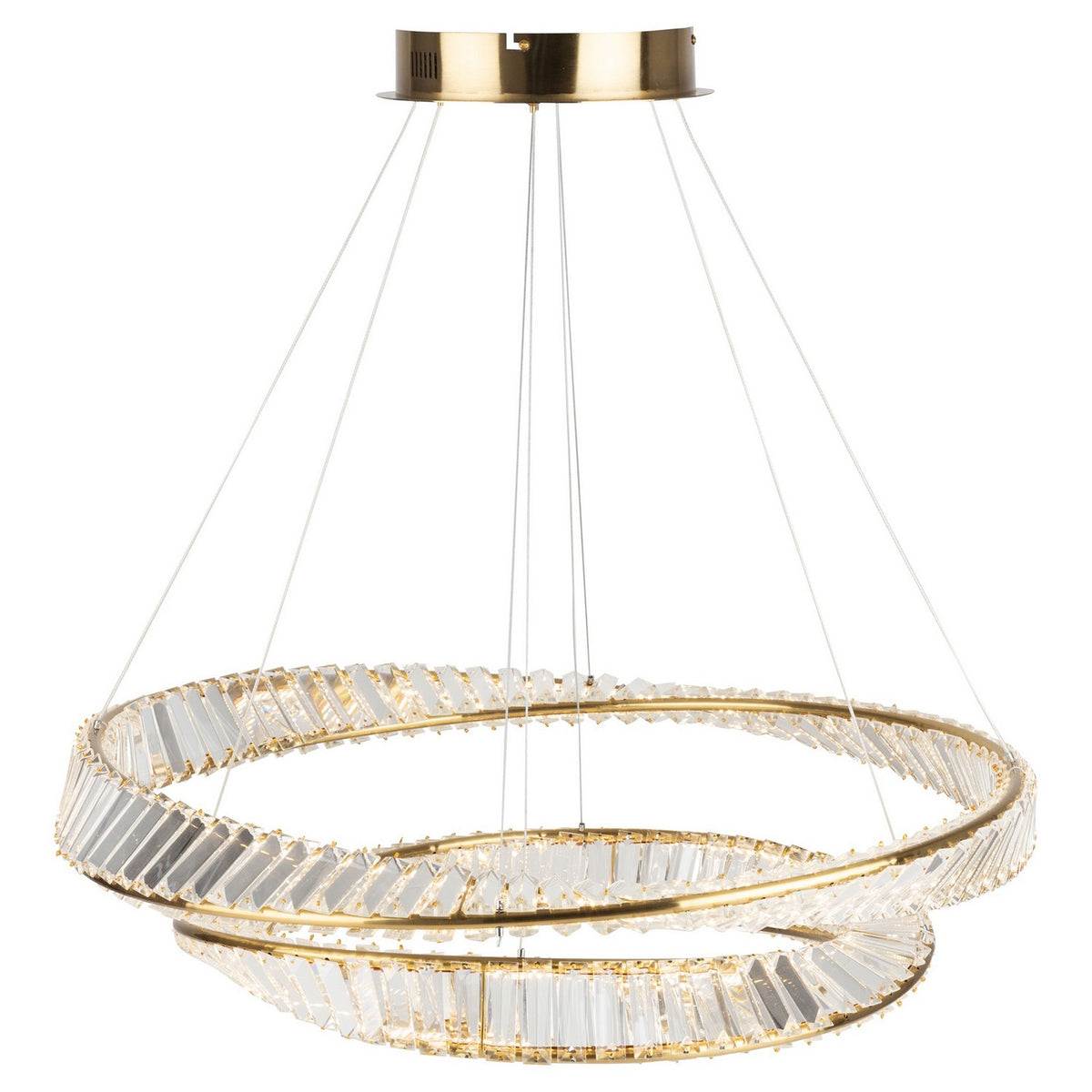 Artcraft LED Chandelier from the Stella collection in Brushed Brass finish