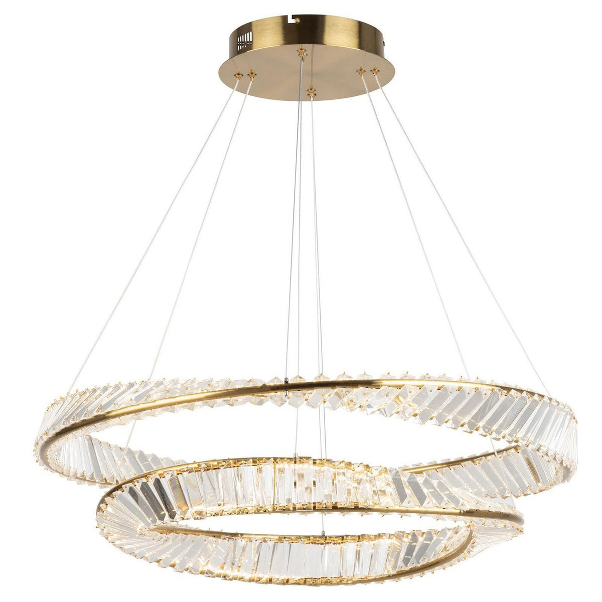 Artcraft LED Chandelier from the Stella collection in Brushed Brass finish