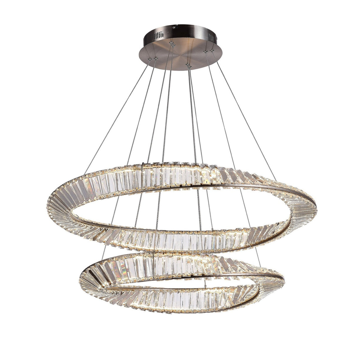 Artcraft LED Chandelier from the Stella collection in Satin Nickel finish