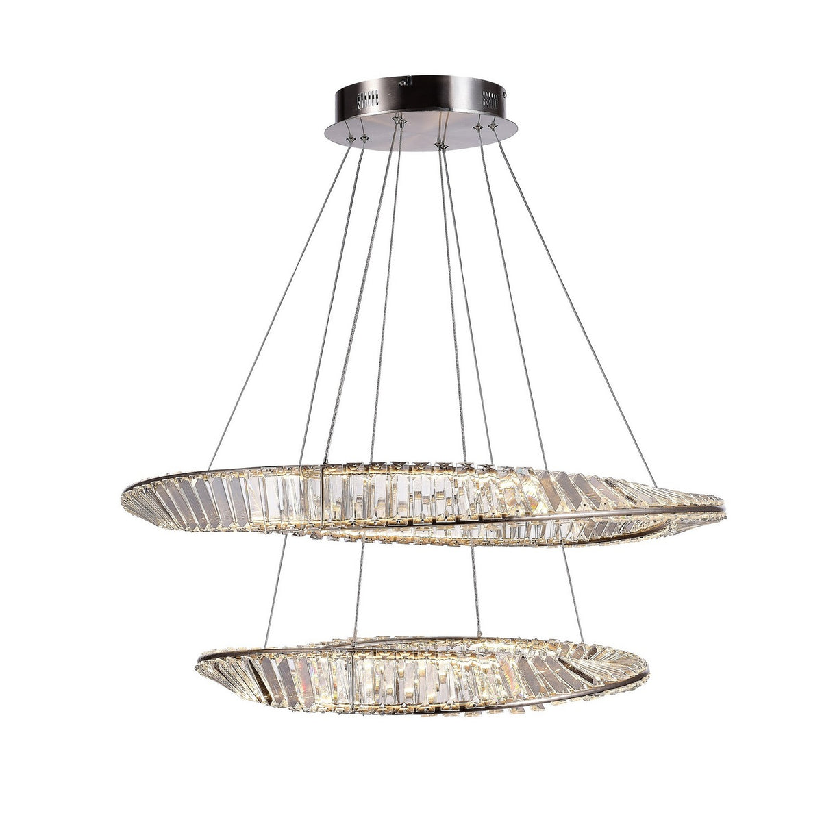 Artcraft LED Chandelier from the Stella collection in Satin Nickel finish