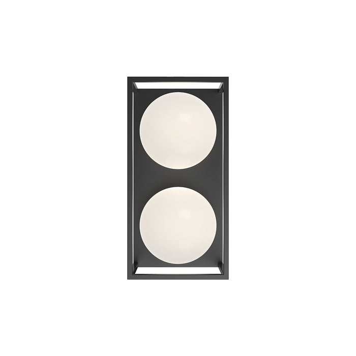 Alora Two Light Outdoor Wall Lantern from the Amelia collection in Black finish