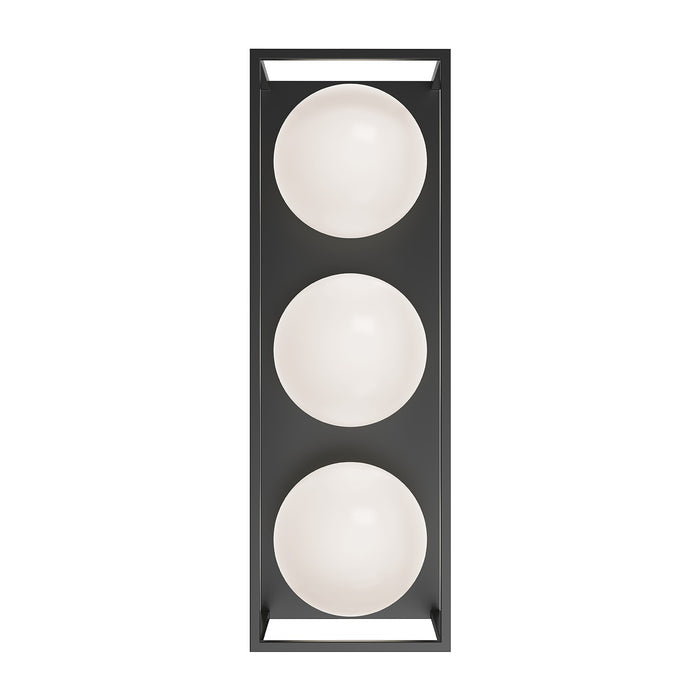Alora Three Light Outdoor Wall Lantern from the Amelia collection in Black finish