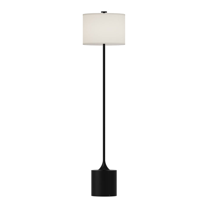 Alora One Light Floor Lamp from the Issa collection in Brushed Gold/Ivory Linen|Matte Black/Ivory Linen|White/Ivory Linen finish
