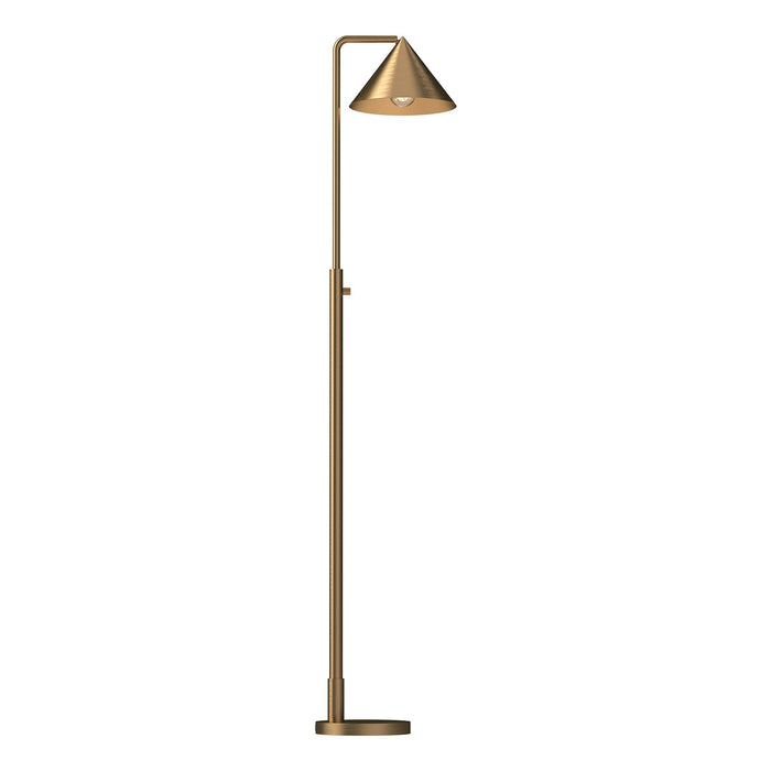 Alora One Light Floor Lamp from the Remy collection in Brushed Gold|Matte Black|White finish